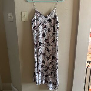 Equipment Femme Red, Black, & White Pattern Dress